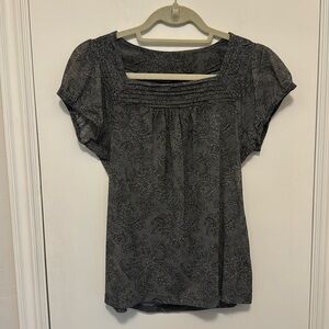 The Limited Floral Paisley Short-Sleeved Blouse